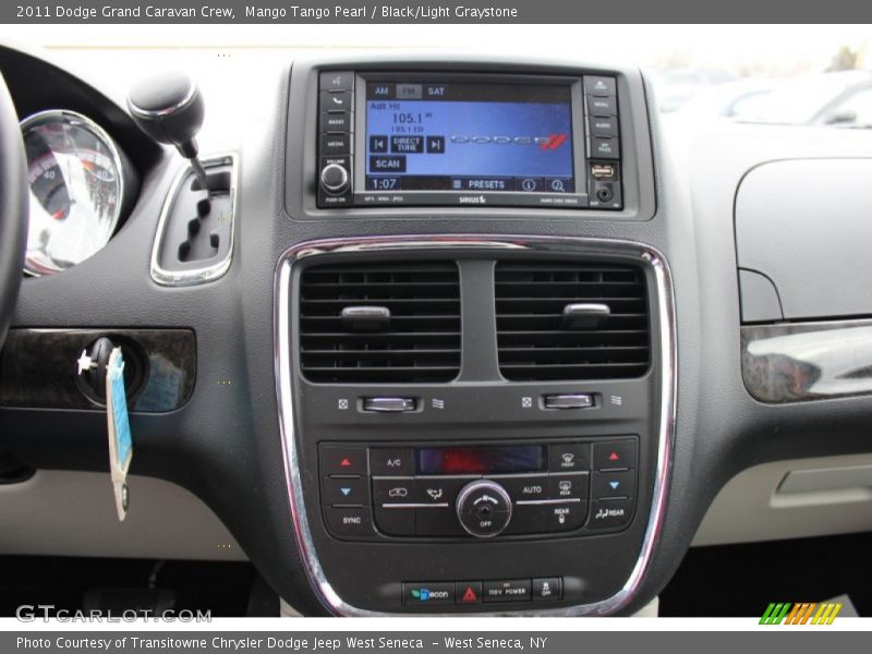 Mango Tango Pearl / Black/Light Graystone 2011 Dodge Grand Caravan Crew