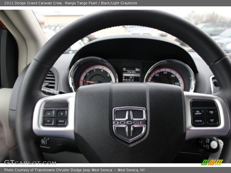Mango Tango Pearl / Black/Light Graystone 2011 Dodge Grand Caravan Crew