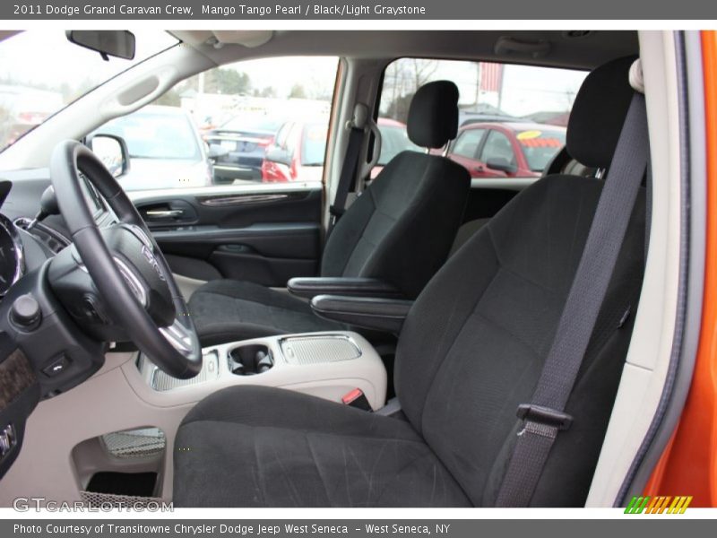 Mango Tango Pearl / Black/Light Graystone 2011 Dodge Grand Caravan Crew