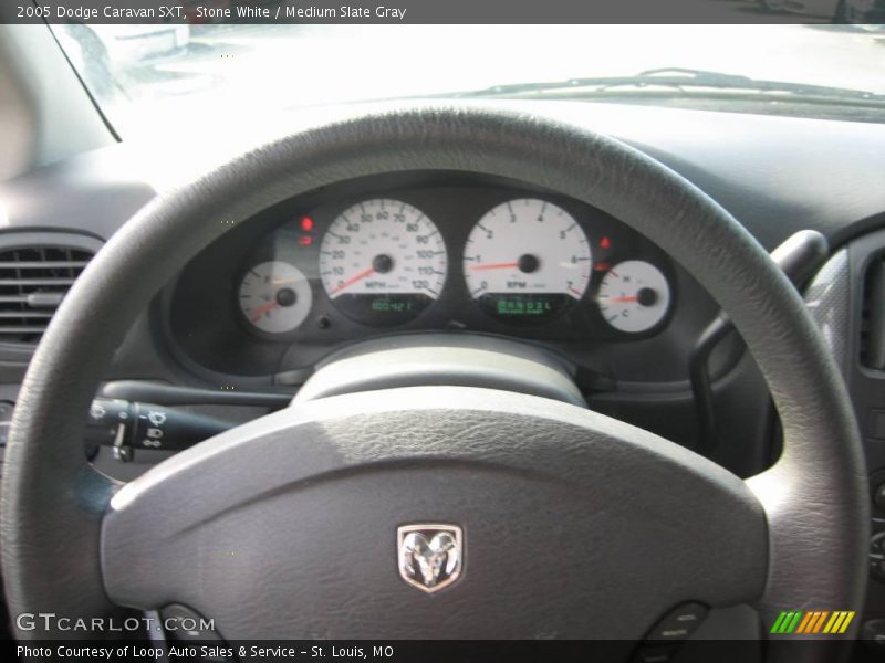 Stone White / Medium Slate Gray 2005 Dodge Caravan SXT