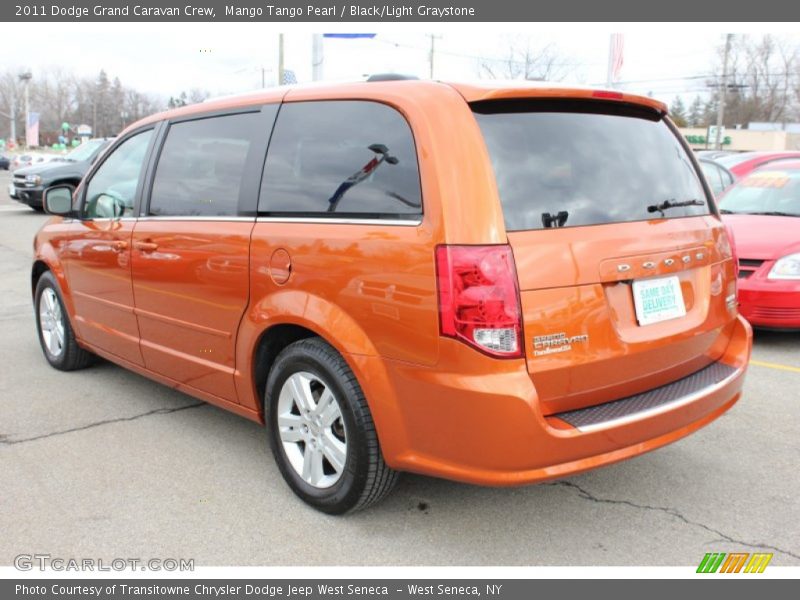 Mango Tango Pearl / Black/Light Graystone 2011 Dodge Grand Caravan Crew