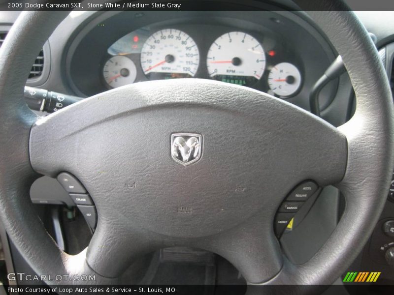 Stone White / Medium Slate Gray 2005 Dodge Caravan SXT