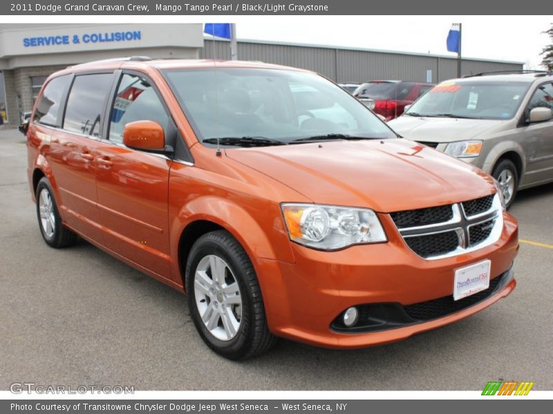 Mango Tango Pearl / Black/Light Graystone 2011 Dodge Grand Caravan Crew
