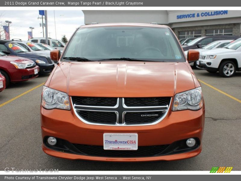 Mango Tango Pearl / Black/Light Graystone 2011 Dodge Grand Caravan Crew
