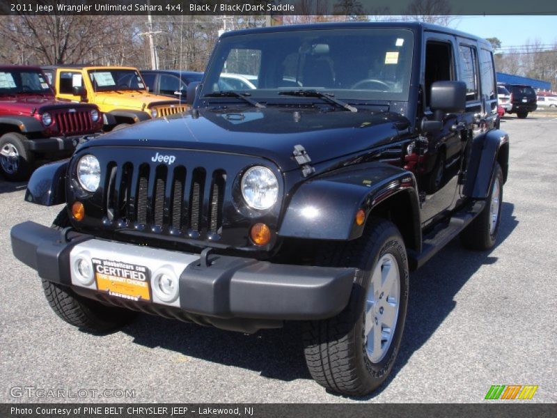 Black / Black/Dark Saddle 2011 Jeep Wrangler Unlimited Sahara 4x4