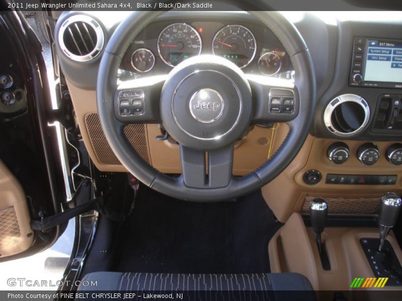 Black / Black/Dark Saddle 2011 Jeep Wrangler Unlimited Sahara 4x4