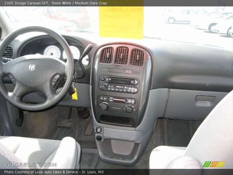 Stone White / Medium Slate Gray 2005 Dodge Caravan SXT