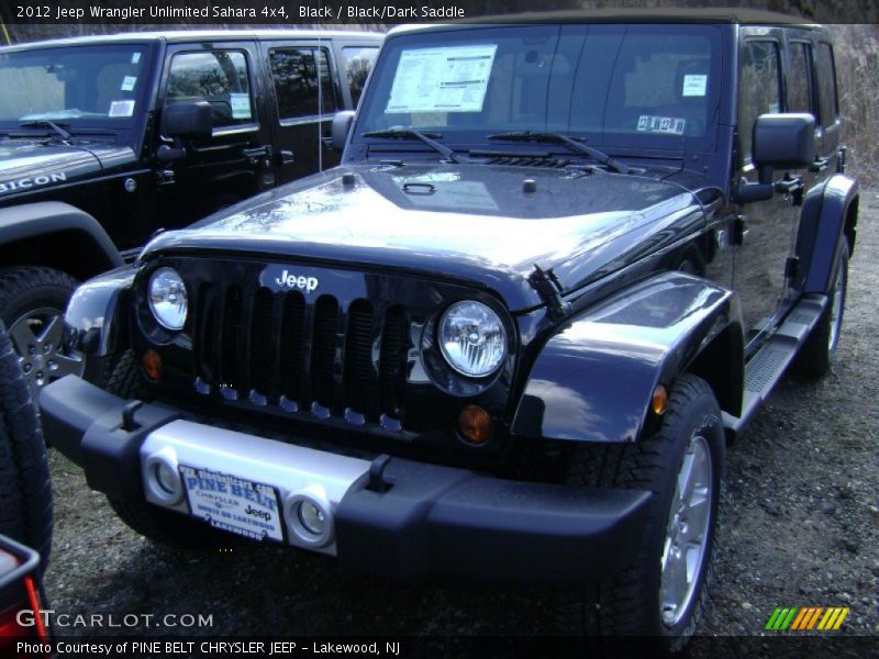 Black / Black/Dark Saddle 2012 Jeep Wrangler Unlimited Sahara 4x4