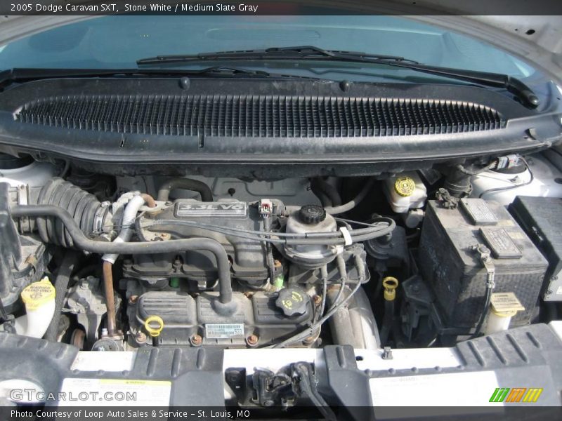 Stone White / Medium Slate Gray 2005 Dodge Caravan SXT