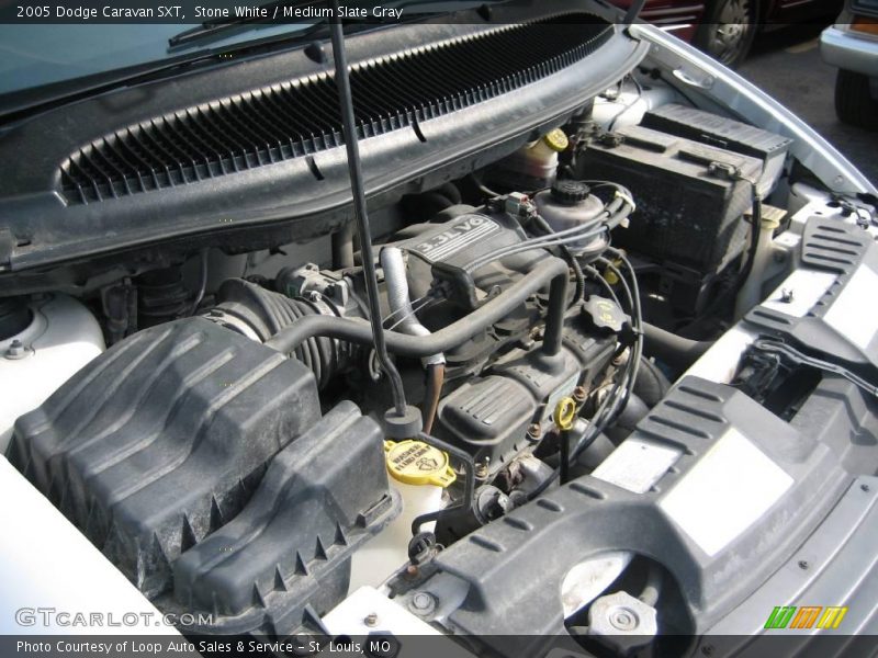 Stone White / Medium Slate Gray 2005 Dodge Caravan SXT