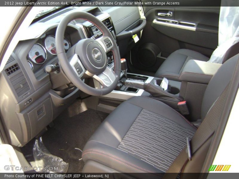 Bright White / Dark Slate Gray/Polar White with Orange Accents 2012 Jeep Liberty Arctic Edition 4x4