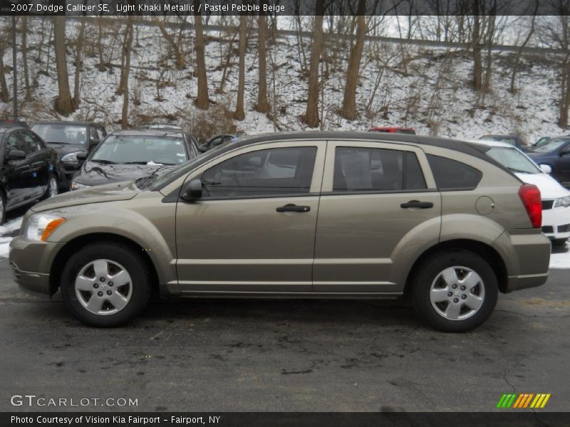 Light Khaki Metallic / Pastel Pebble Beige 2007 Dodge Caliber SE