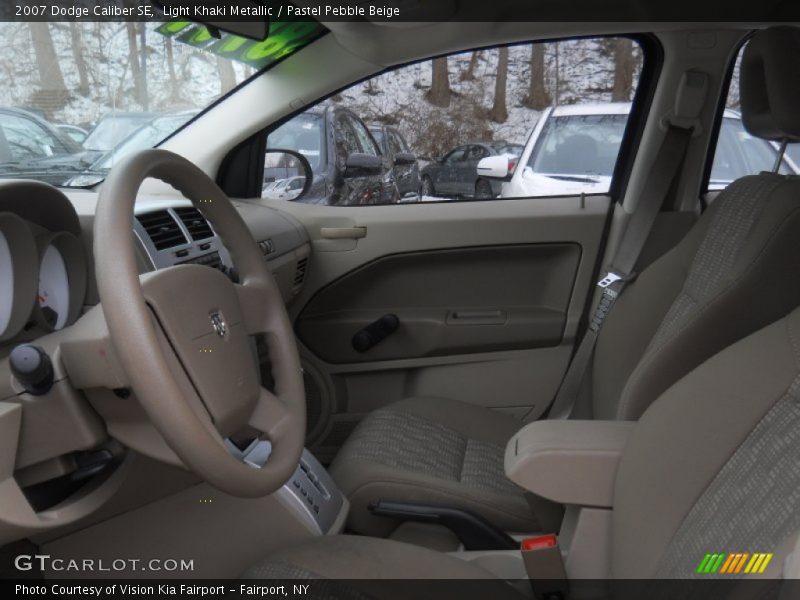 Light Khaki Metallic / Pastel Pebble Beige 2007 Dodge Caliber SE