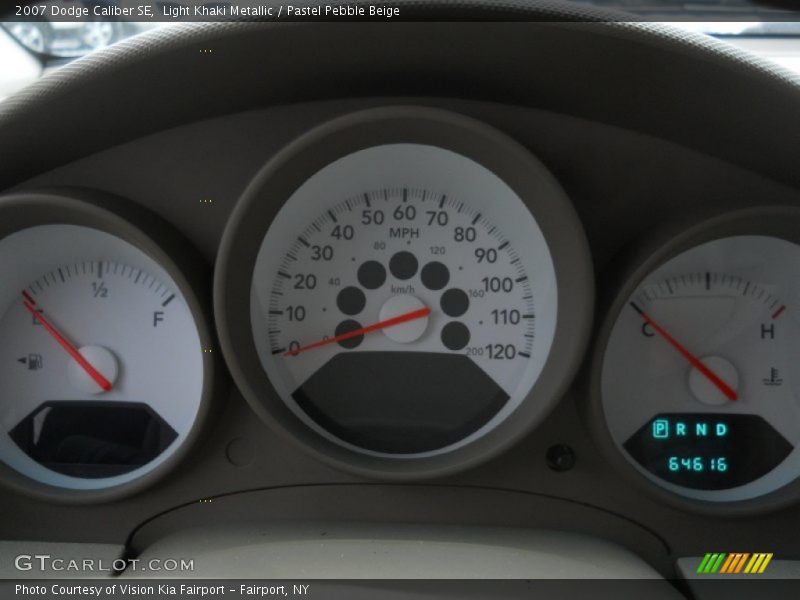 Light Khaki Metallic / Pastel Pebble Beige 2007 Dodge Caliber SE