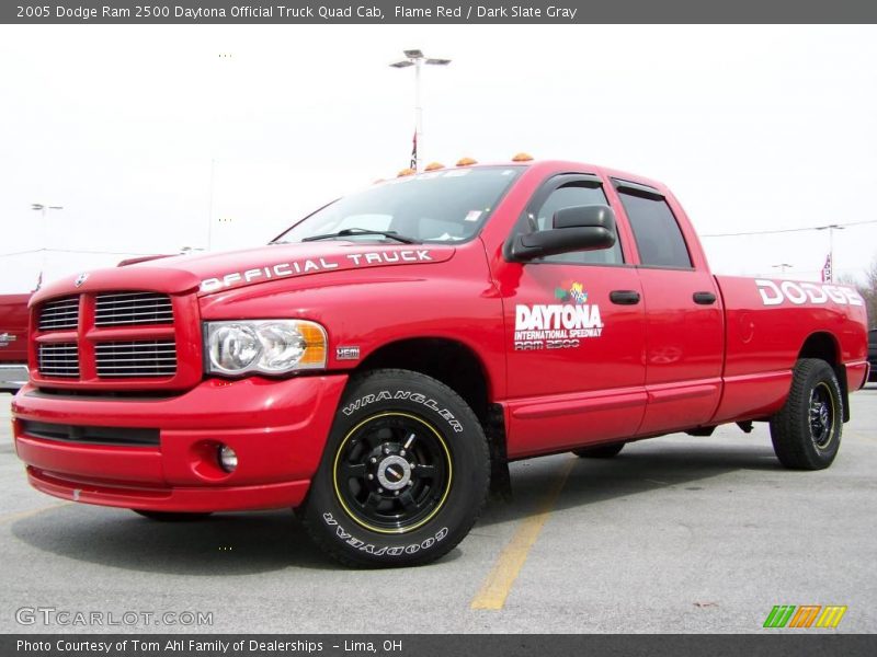 Flame Red / Dark Slate Gray 2005 Dodge Ram 2500 Daytona Official Truck Quad Cab