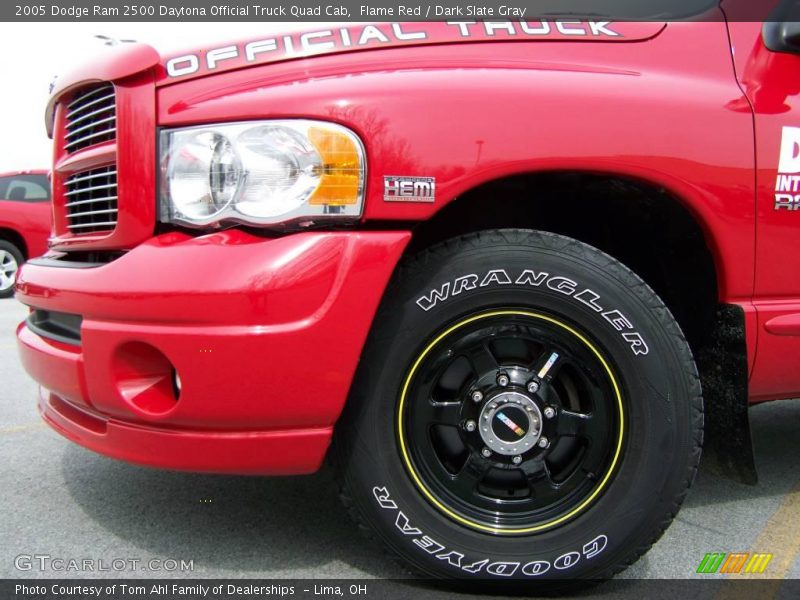 Flame Red / Dark Slate Gray 2005 Dodge Ram 2500 Daytona Official Truck Quad Cab