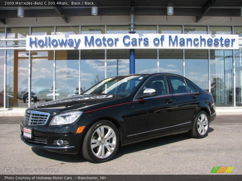 Black / Black 2009 Mercedes-Benz C 300 4Matic