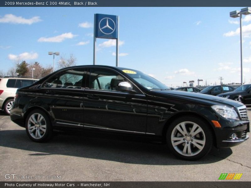 Black / Black 2009 Mercedes-Benz C 300 4Matic