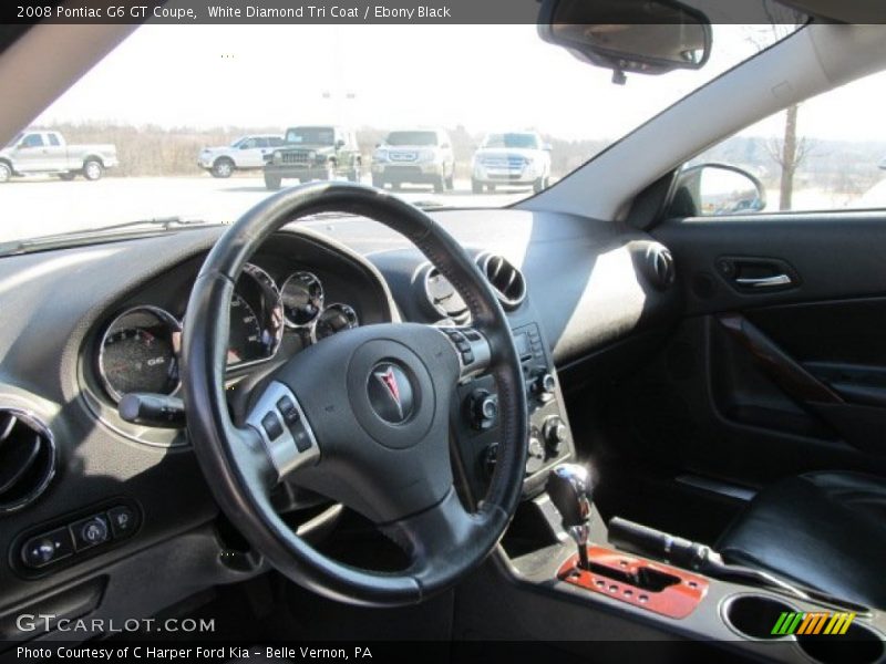 White Diamond Tri Coat / Ebony Black 2008 Pontiac G6 GT Coupe