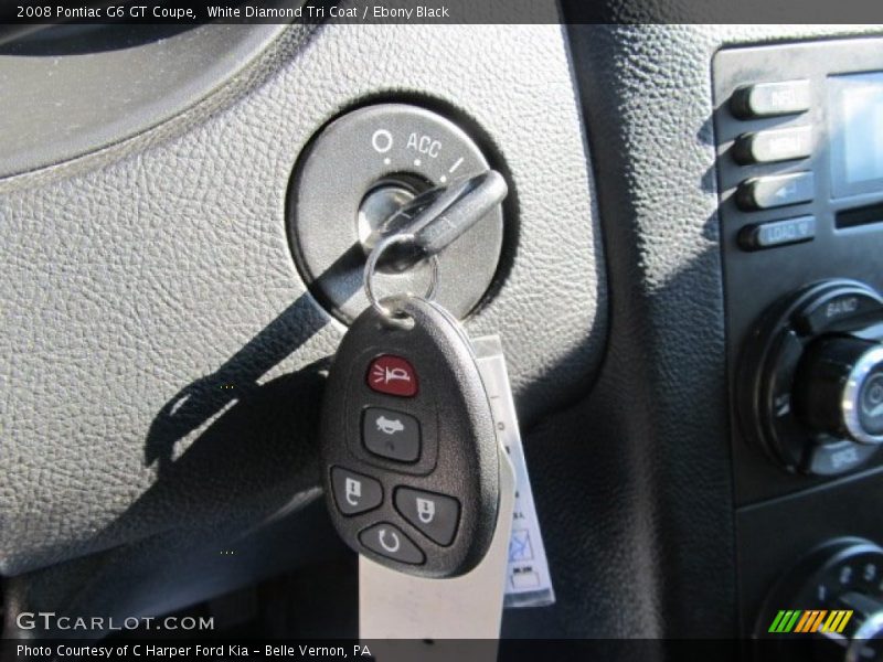 White Diamond Tri Coat / Ebony Black 2008 Pontiac G6 GT Coupe