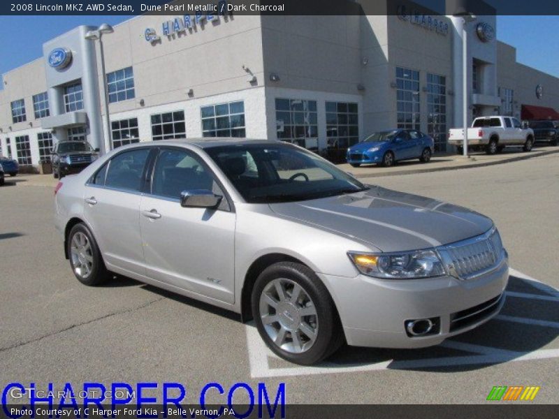 Dune Pearl Metallic / Dark Charcoal 2008 Lincoln MKZ AWD Sedan