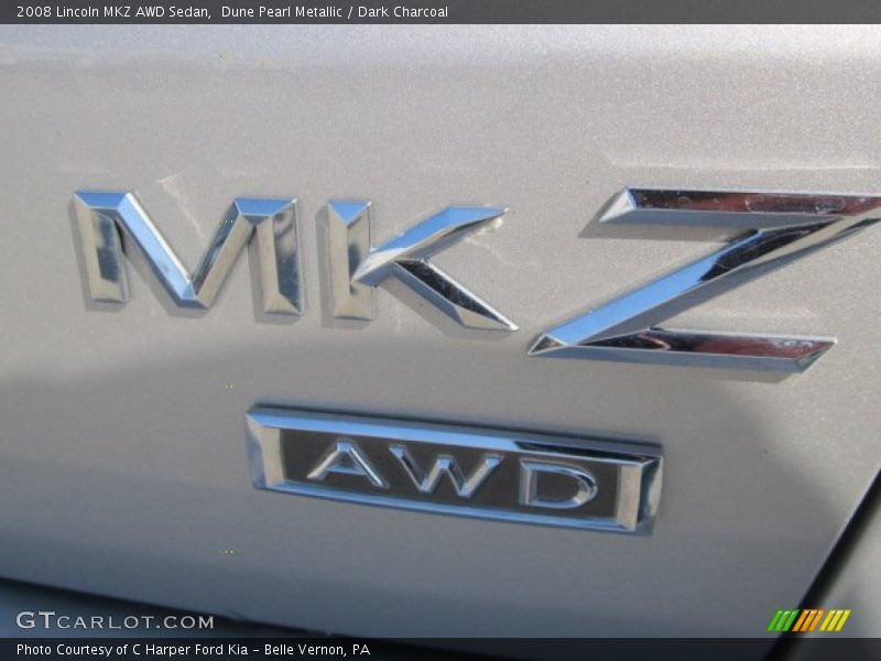 Dune Pearl Metallic / Dark Charcoal 2008 Lincoln MKZ AWD Sedan
