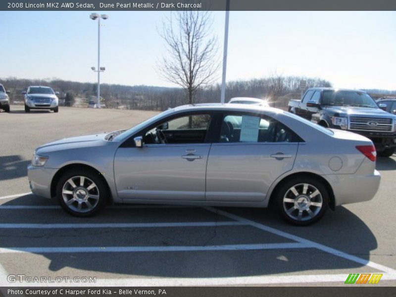 Dune Pearl Metallic / Dark Charcoal 2008 Lincoln MKZ AWD Sedan