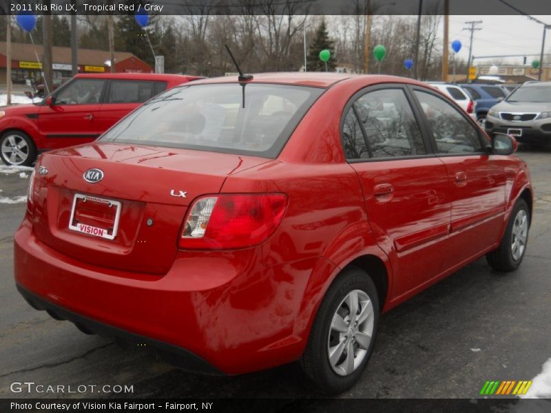 Tropical Red / Gray 2011 Kia Rio LX