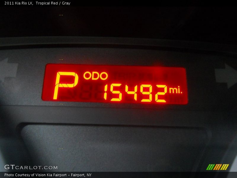 Tropical Red / Gray 2011 Kia Rio LX