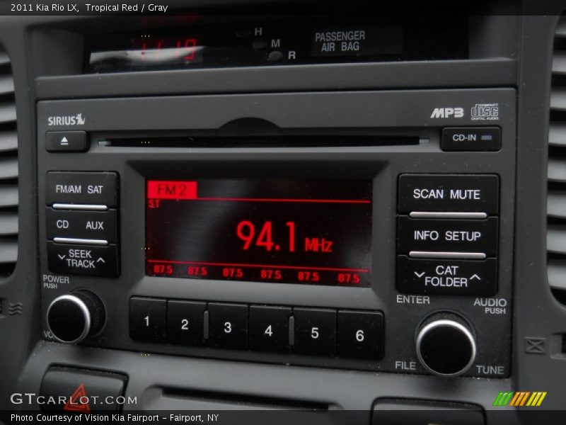 Tropical Red / Gray 2011 Kia Rio LX