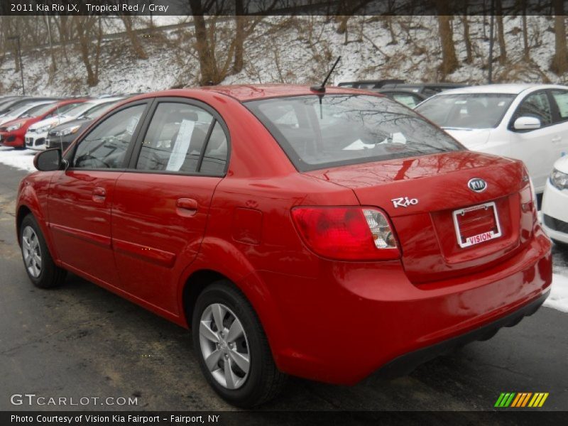 Tropical Red / Gray 2011 Kia Rio LX