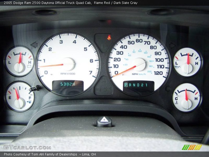 Flame Red / Dark Slate Gray 2005 Dodge Ram 2500 Daytona Official Truck Quad Cab