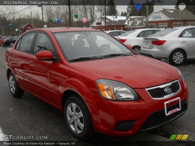 Tropical Red / Gray 2011 Kia Rio LX