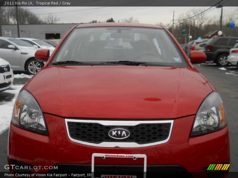 Tropical Red / Gray 2011 Kia Rio LX