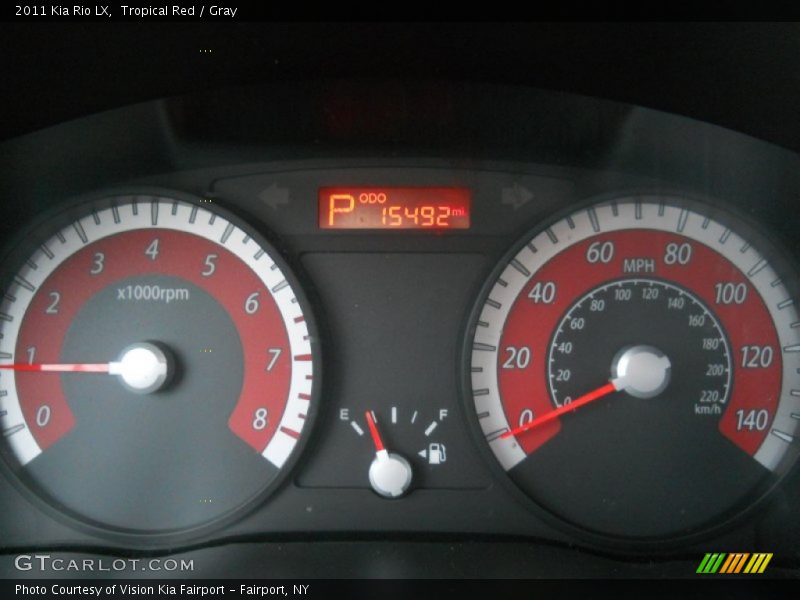 Tropical Red / Gray 2011 Kia Rio LX