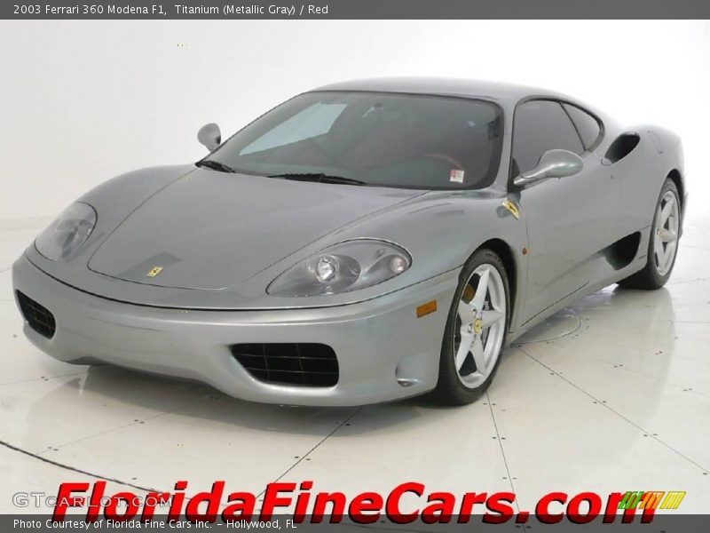 Titanium (Metallic Gray) / Red 2003 Ferrari 360 Modena F1