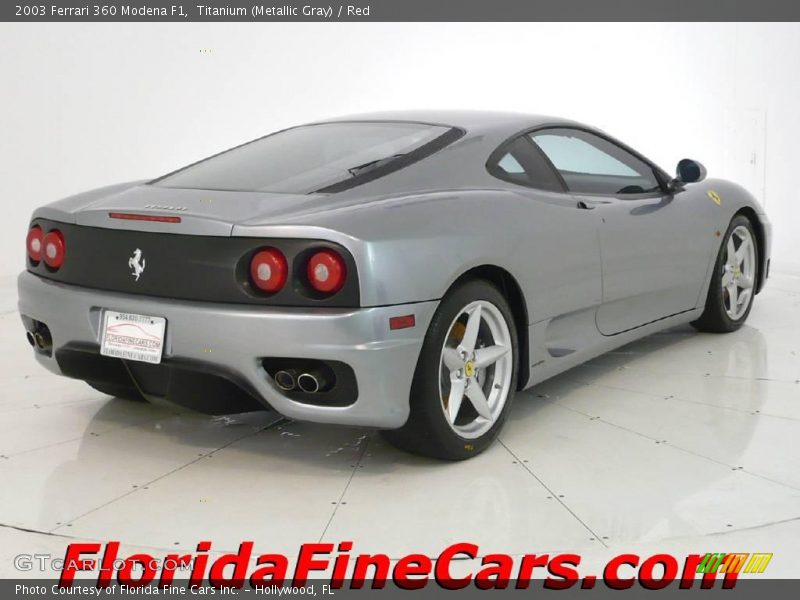 Titanium (Metallic Gray) / Red 2003 Ferrari 360 Modena F1