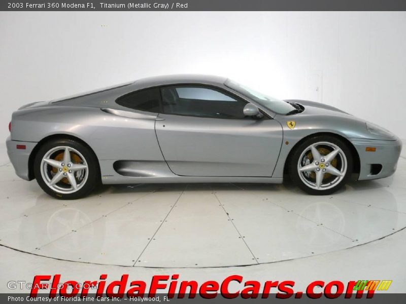 Titanium (Metallic Gray) / Red 2003 Ferrari 360 Modena F1