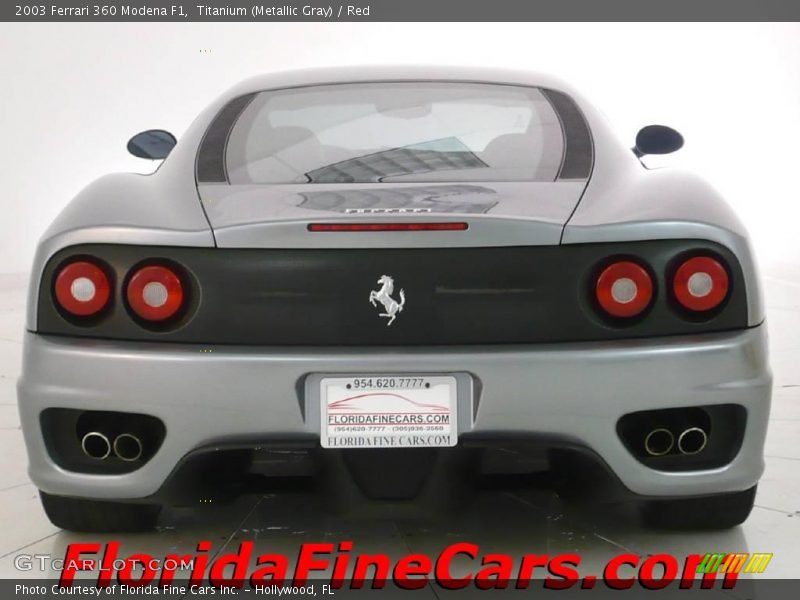 Titanium (Metallic Gray) / Red 2003 Ferrari 360 Modena F1