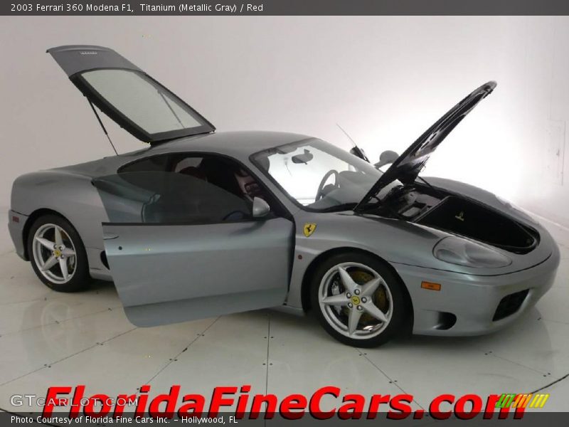 Titanium (Metallic Gray) / Red 2003 Ferrari 360 Modena F1