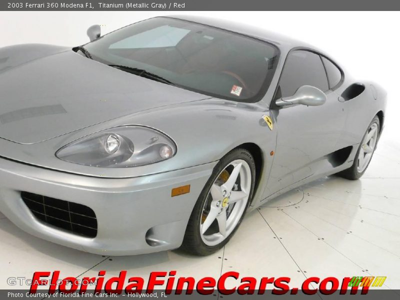 Titanium (Metallic Gray) / Red 2003 Ferrari 360 Modena F1