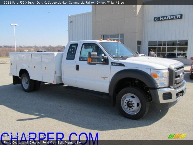 Oxford White / Steel 2012 Ford F550 Super Duty XL Supercab 4x4 Commercial Utility