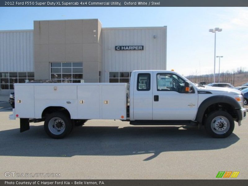Oxford White / Steel 2012 Ford F550 Super Duty XL Supercab 4x4 Commercial Utility