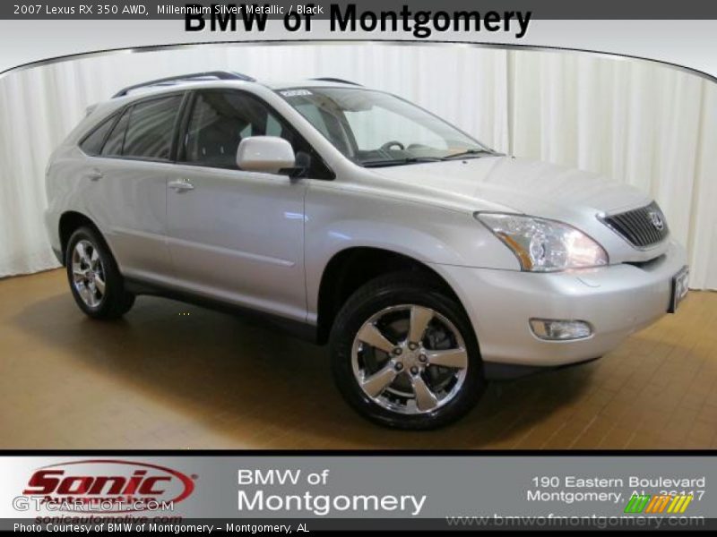 Millennium Silver Metallic / Black 2007 Lexus RX 350 AWD