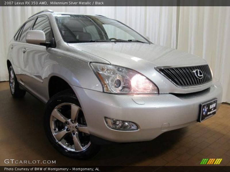Millennium Silver Metallic / Black 2007 Lexus RX 350 AWD