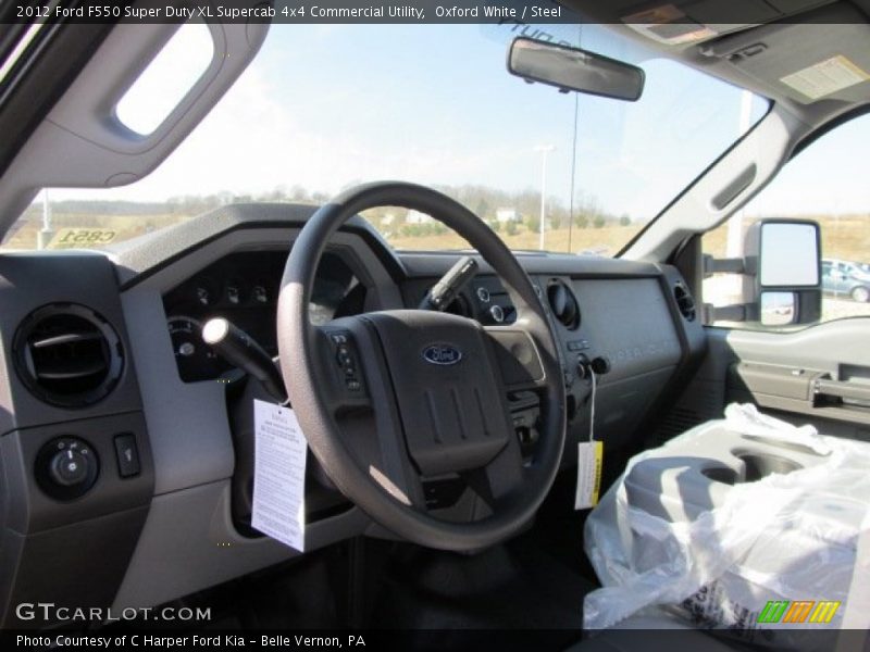 Oxford White / Steel 2012 Ford F550 Super Duty XL Supercab 4x4 Commercial Utility
