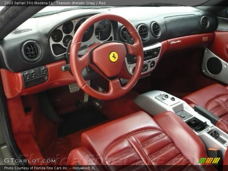 Titanium (Metallic Gray) / Red 2003 Ferrari 360 Modena F1