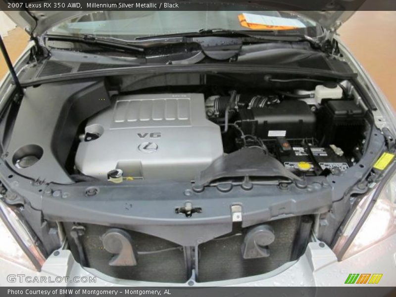Millennium Silver Metallic / Black 2007 Lexus RX 350 AWD