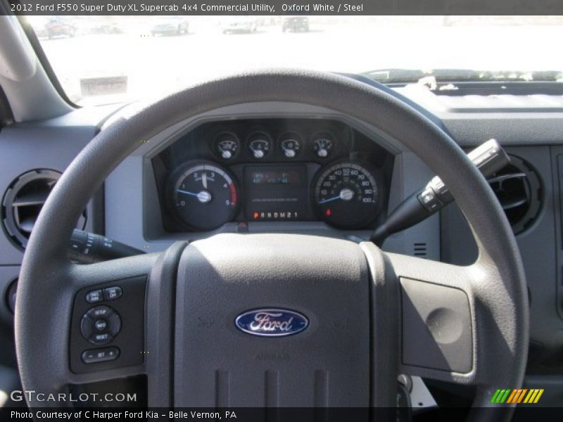 Oxford White / Steel 2012 Ford F550 Super Duty XL Supercab 4x4 Commercial Utility