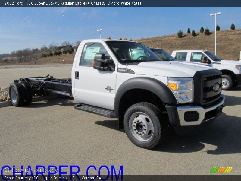 Oxford White / Steel 2012 Ford F550 Super Duty XL Regular Cab 4x4 Chassis